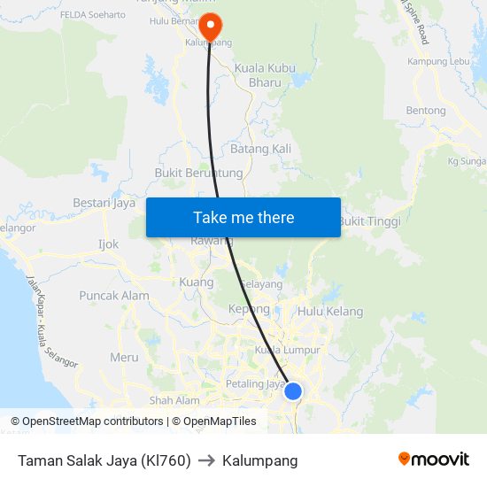 Taman Salak Jaya (Kl760) to Kalumpang map