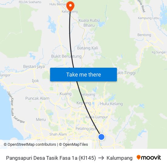 Pangsapuri Desa Tasik Fasa 1a (Kl145) to Kalumpang map