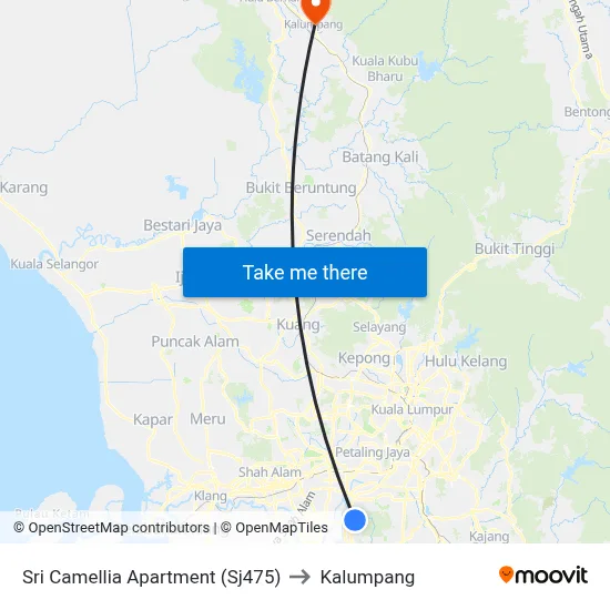 Sri Camellia Apartment (Sj475) to Kalumpang map