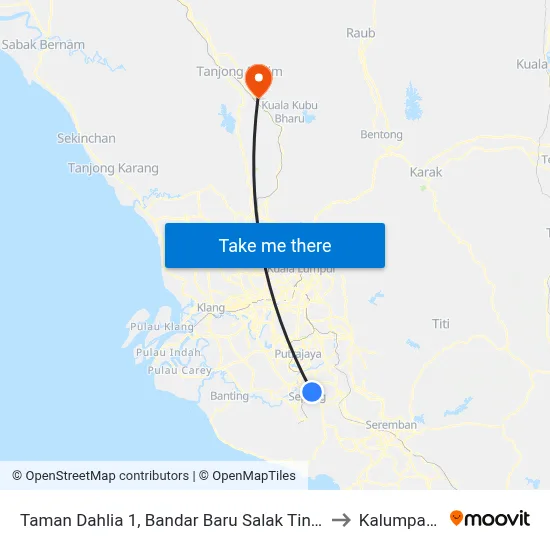 Taman Dahlia 1, Bandar Baru Salak Tinggi to Kalumpang map