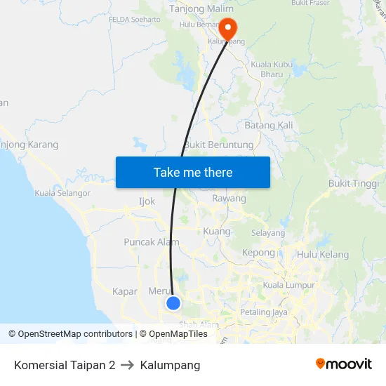 Komersial Taipan 2 to Kalumpang map