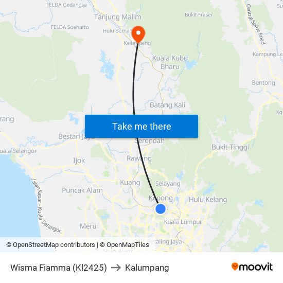 Wisma Fiamma (Kl2425) to Kalumpang map