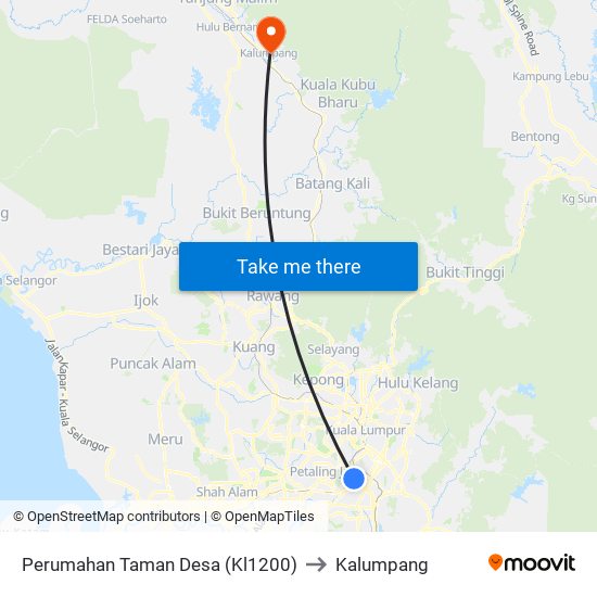 Perumahan Taman Desa (Kl1200) to Kalumpang map