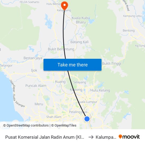 Pusat Komersial Jalan Radin Anum (Kl1303) to Kalumpang map