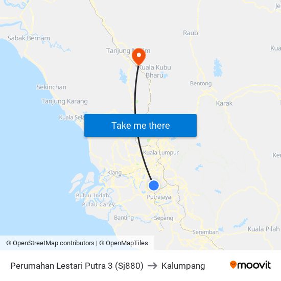 Perumahan Lestari Putra 3 (Sj880) to Kalumpang map