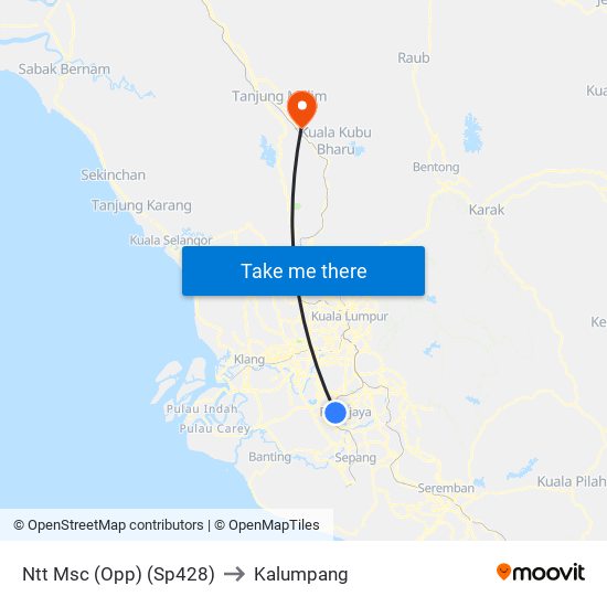 Ntt Msc (Opp) (Sp428) to Kalumpang map