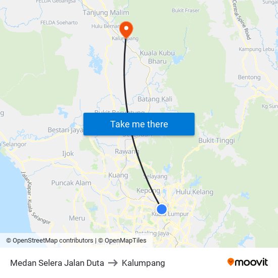 Medan Selera Jalan Duta to Kalumpang map