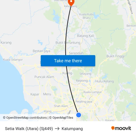Setia Walk (Utara) (Sj449) to Kalumpang map