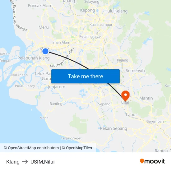 Klang to USIM,Nilai map