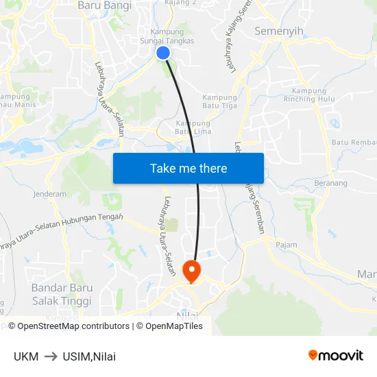 UKM to USIM,Nilai map