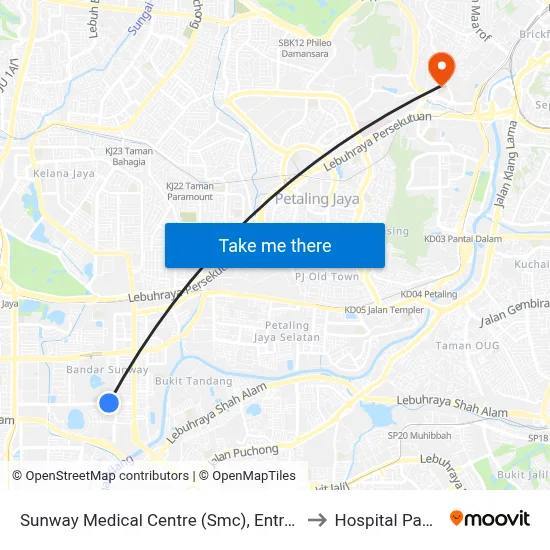 Sunway Medical Centre (Smc), Entrance to Hospital Pantai map