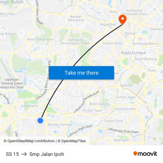 SS 15 to Smp Jalan Ipoh map