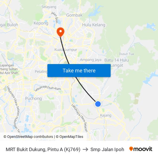 MRT Bukit Dukung, Pintu A (Kj769) to Smp Jalan Ipoh map