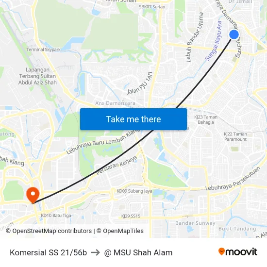 Komersial SS 21/56b to @ MSU Shah Alam map