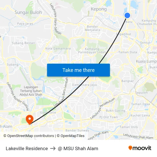 Lakeville Residence to @ MSU Shah Alam map