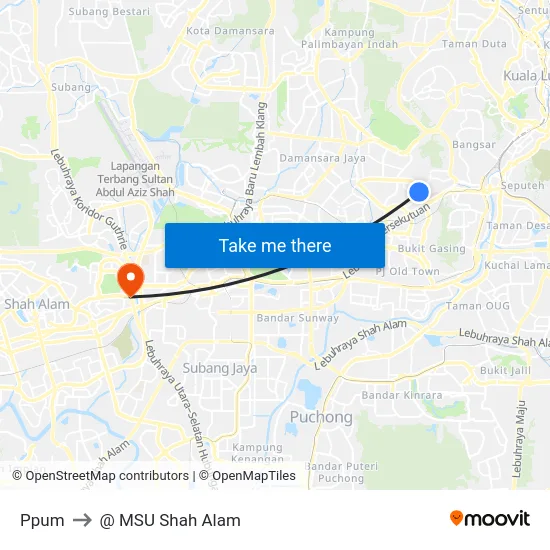 Ppum to @ MSU Shah Alam map