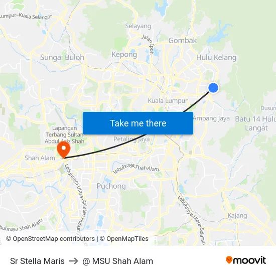 Sr Stella Maris to @ MSU Shah Alam map