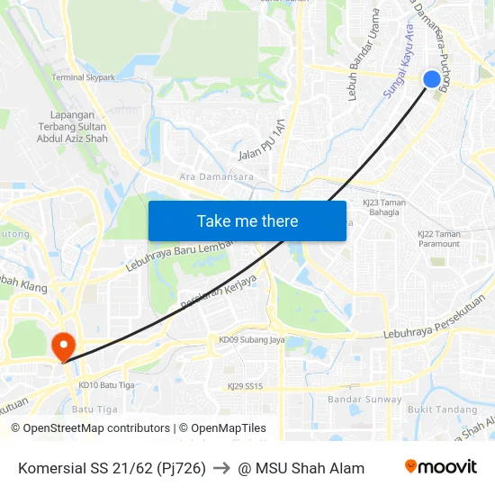 Komersial SS 21/62 (Pj726) to @ MSU Shah Alam map