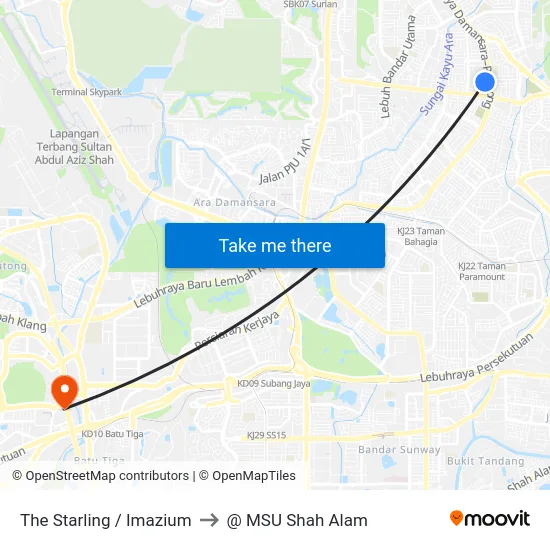The Starling / Imazium to @ MSU Shah Alam map