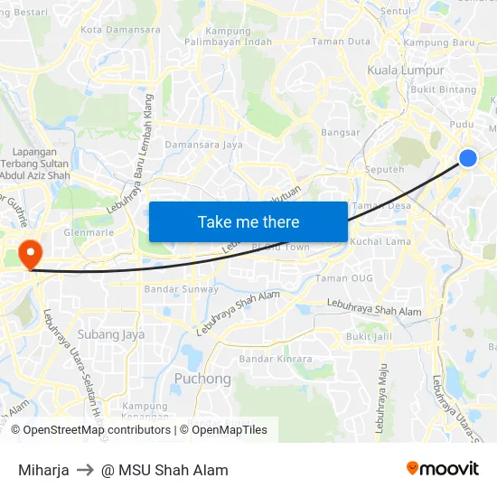 Miharja to @ MSU Shah Alam map