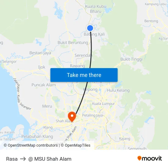 Rasa to @ MSU Shah Alam map