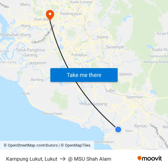 Kampung Lukut, Lukut to @ MSU Shah Alam map