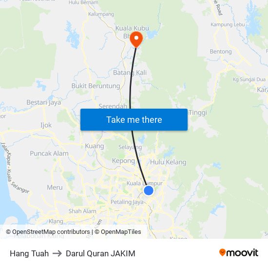 Hang Tuah to Darul Quran JAKIM map