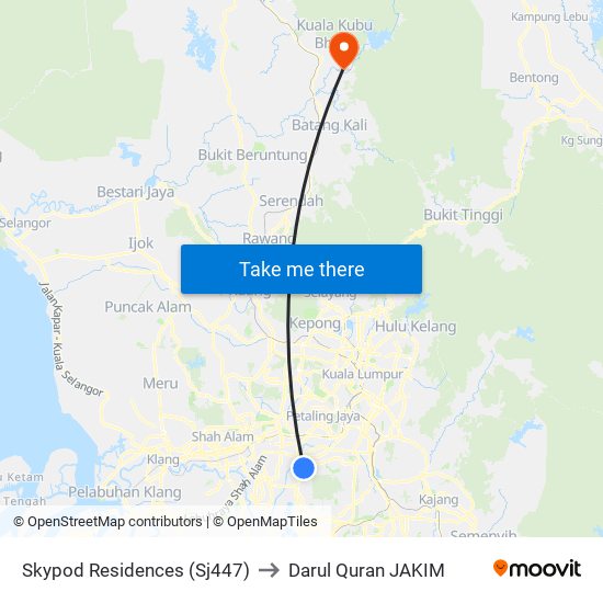 Skypod Residences (Sj447) to Darul Quran JAKIM map