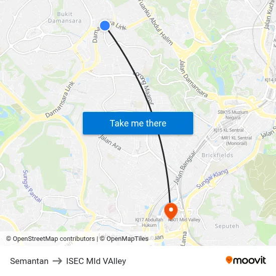 Semantan to ISEC MId VAlley map