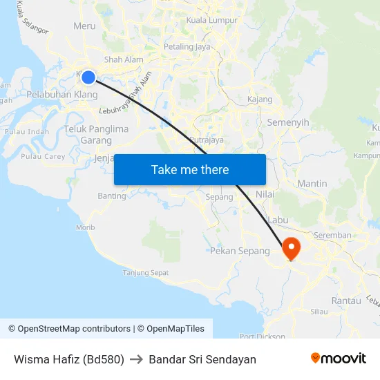 Wisma Hafiz (Bd580) to Bandar Sri Sendayan map