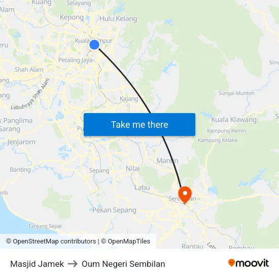 Masjid Jamek to Oum Negeri Sembilan map