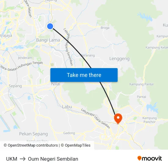 UKM to Oum Negeri Sembilan map