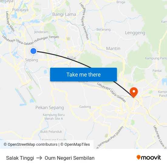 Salak Tinggi to Oum Negeri Sembilan map