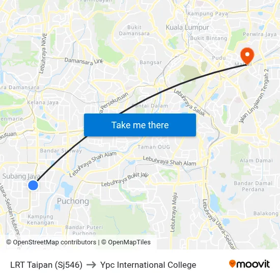 LRT Taipan (Sj546) to Ypc International College map