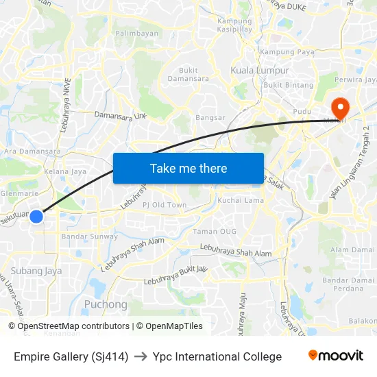 Empire Gallery (Sj414) to Ypc International College map