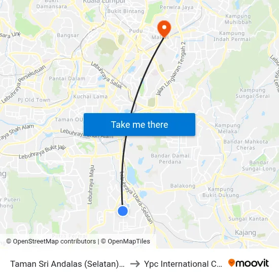 Taman Sri Andalas (Selatan) (Sj138) to Ypc International College map