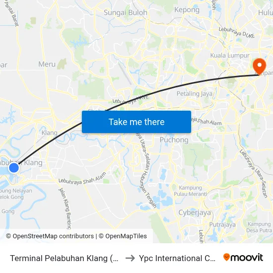 Terminal Pelabuhan Klang (Bd344) to Ypc International College map