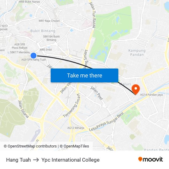 Hang Tuah to Ypc International College map