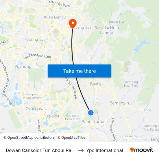 Dewan Canselor Tun Abdul Razak (Dectar) to Ypc International College map