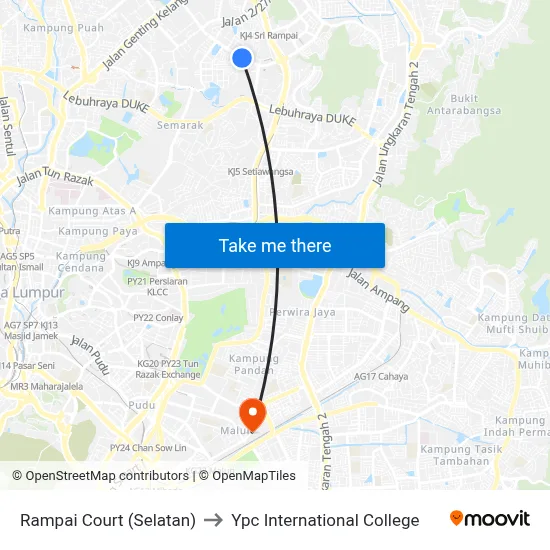 Rampai Court (Selatan) (Kl745) to Ypc International College map