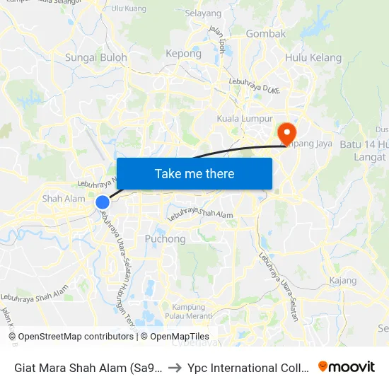 Giat Mara Shah Alam (Sa916) to Ypc International College map