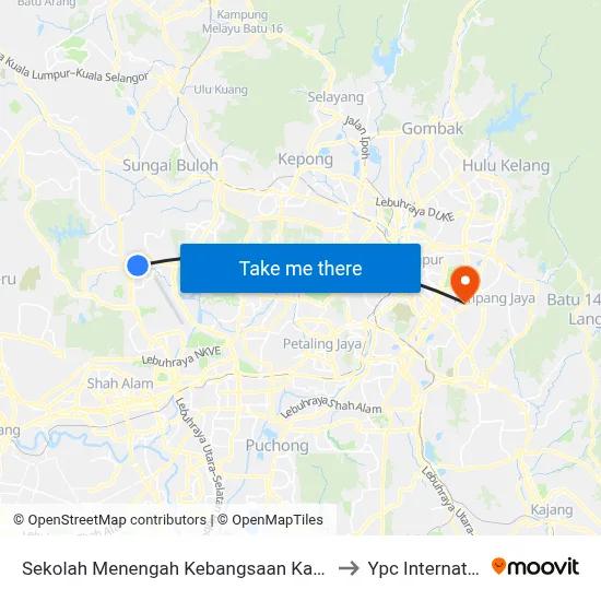 Sekolah Menengah Kebangsaan Kampung Melayu Subang (Sa666) to Ypc International College map