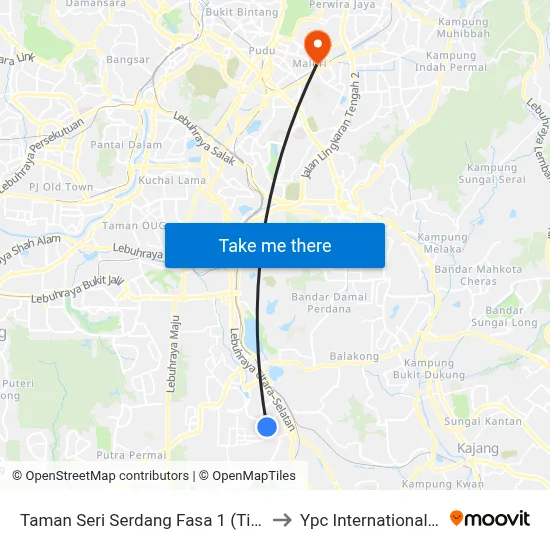 Taman Seri Serdang Fasa 1 (Timur) (Sj650) to Ypc International College map
