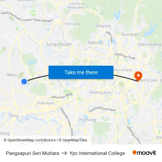 Pangsapuri Seri Mutiara to Ypc International College map