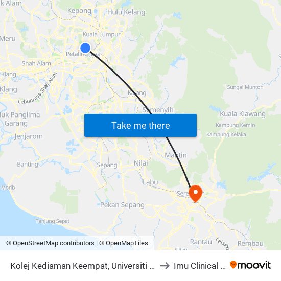 Kolej Kediaman Keempat, Universiti Malaya (Kl2348) to Imu Clinical School map