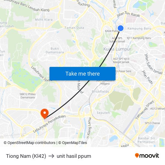 Tiong Nam (Kl42) to unit hasil ppum map