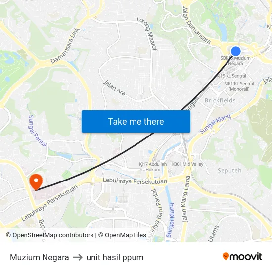 Muzium Negara to unit hasil ppum map