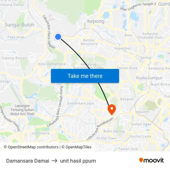 Damansara Damai to unit hasil ppum map