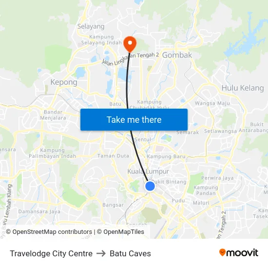 Geo Hotel to Batu Caves map