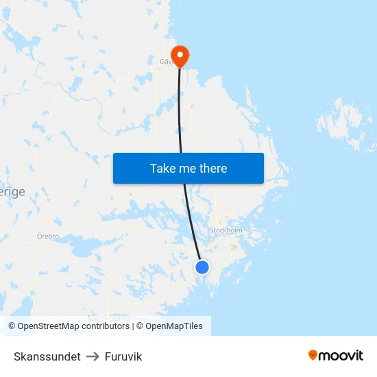 Skanssundet to Furuvik map